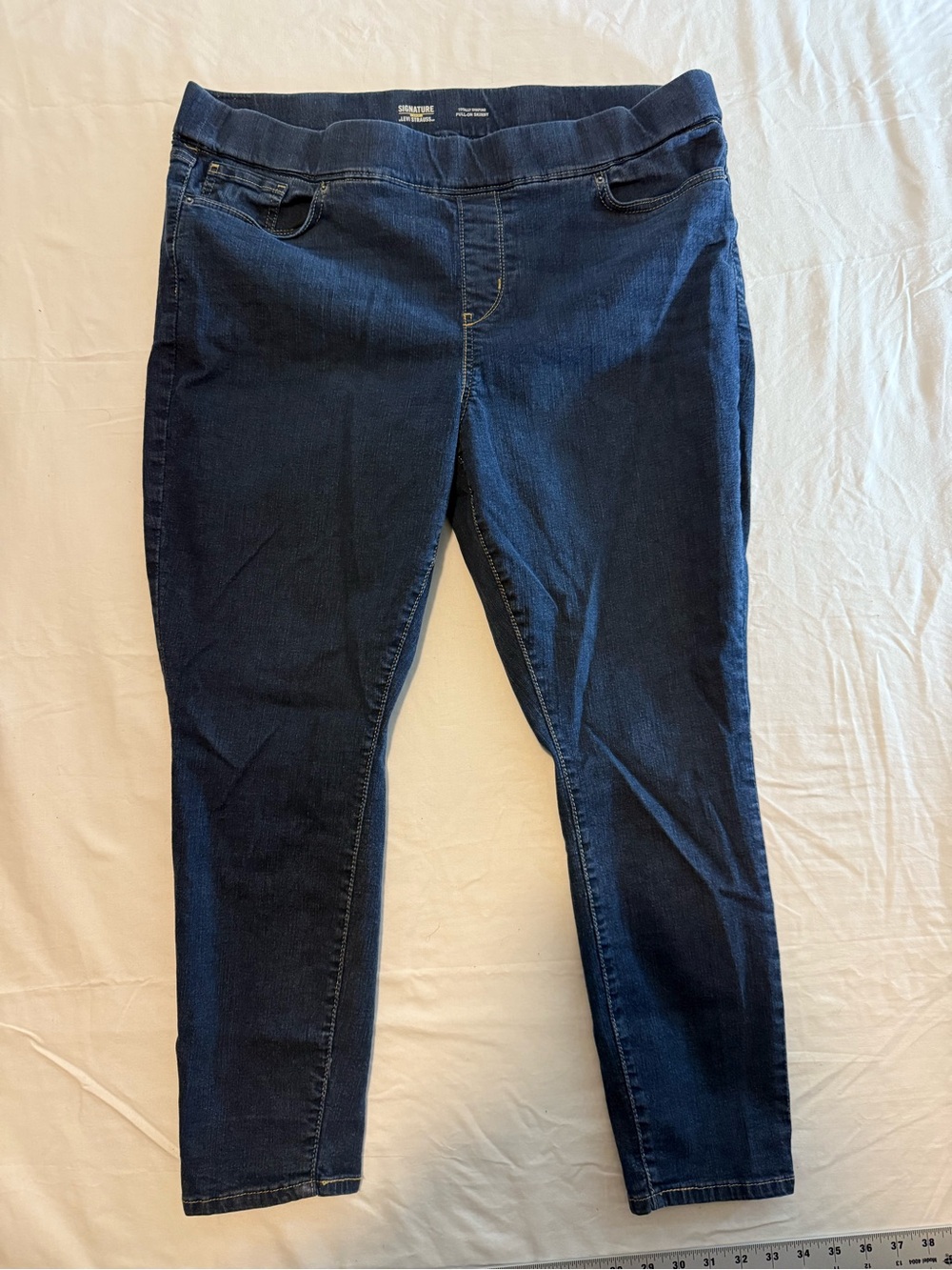Signature by Levi Strauss Dark Blue Stretch Jeggings 20 short